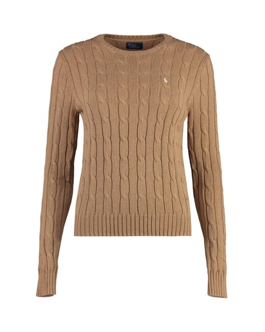 Polo Ralph Lauren Brown Cable Knit Sweater