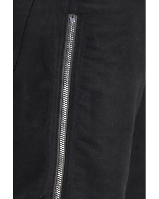 Rick Owens Blue Vega Jeans With Side Zip Merino Wool Ovis Aries for men