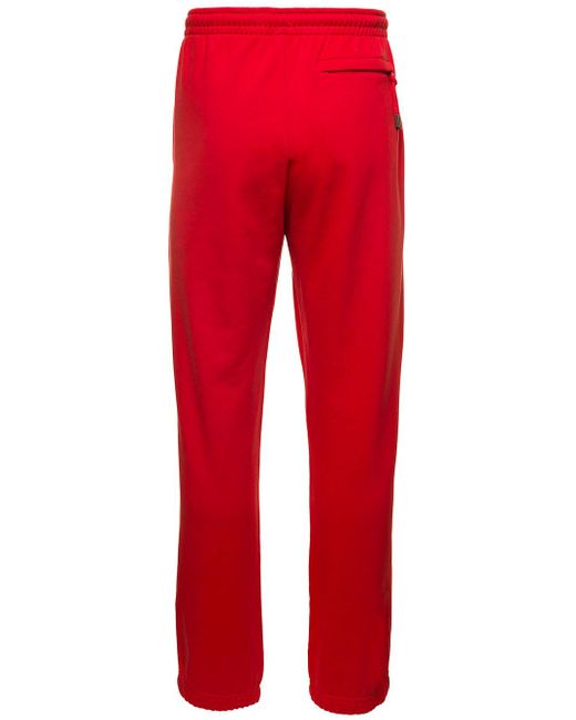 Jacquemus Red Jogger Pants With Logo Print In Cotton for men