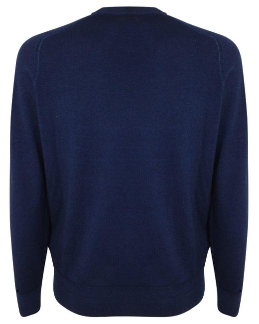 Etro Blue Hammer Crew Neck Sweater for men