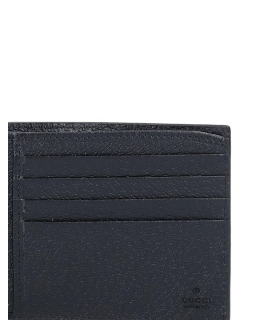 Gucci Blue Gg-Marmont Bi-Fold Wallet for men
