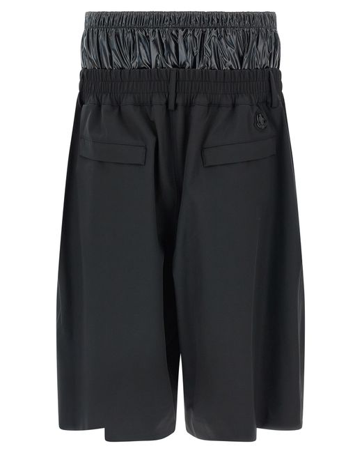 Moncler Genius Blue Polyamide Bermuda Shorts for men