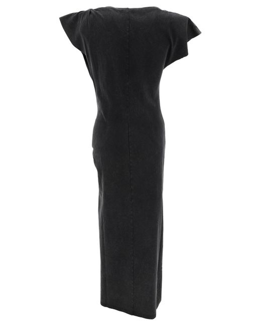 Isabel Marant Nadela Graphic-printed Cap Sleeved Dress in Black | Lyst
