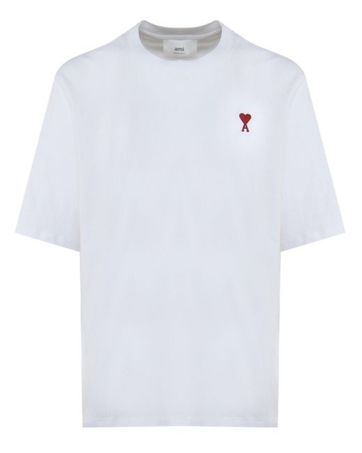 AMI White Cotton T-shirt for men