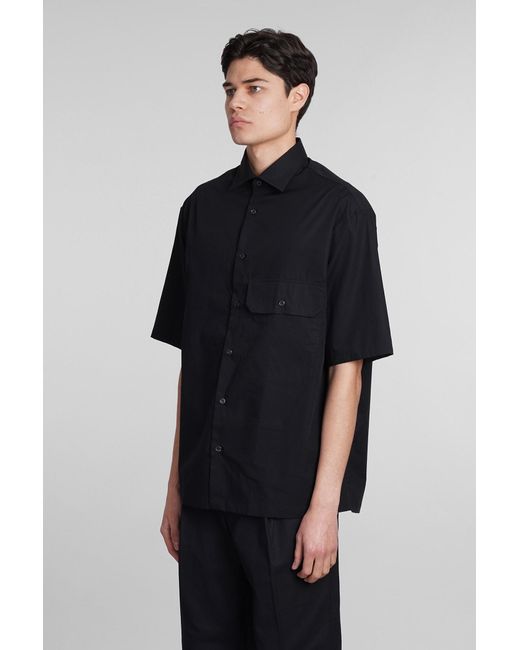 Emporio Armani Shirt In Black Cotton for men
