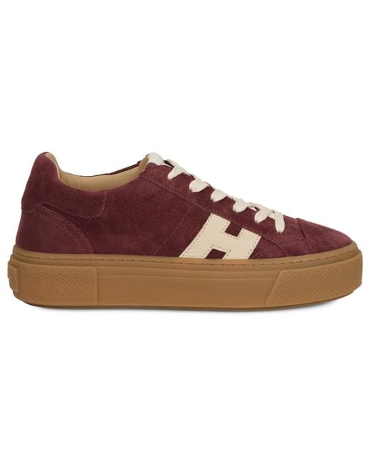 Hogan Brown Sneakers Platform Polyamide Trainers