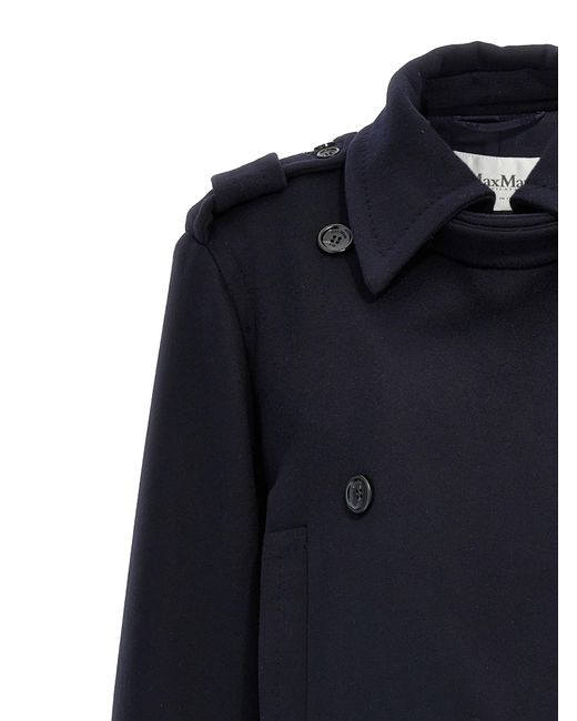 Max Mara Blue Laveno' Coat