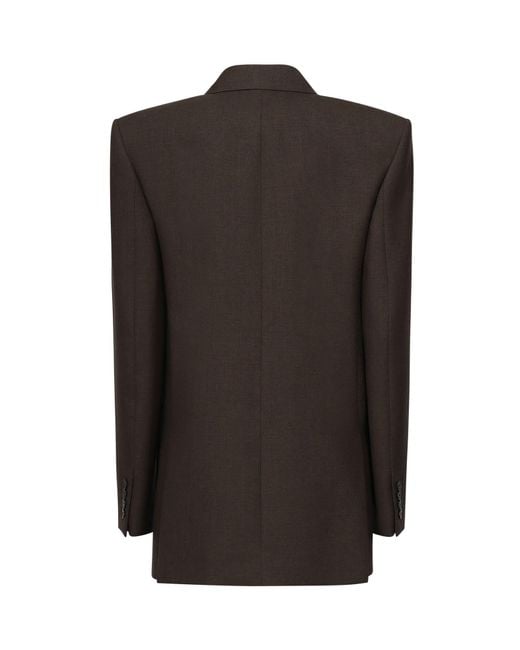 Saint Laurent Black Double-Breasted Wool Blazer