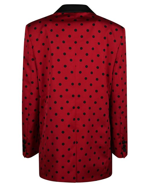 Moschino Red Dotted Print Skirt