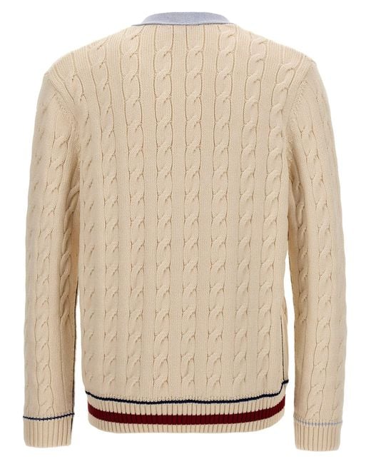 Lacoste Natural Logo Patch Cardigan for men