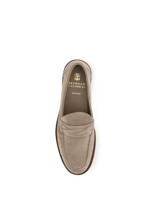 Brunello Cucinelli Multicolor Suede Loafers for men