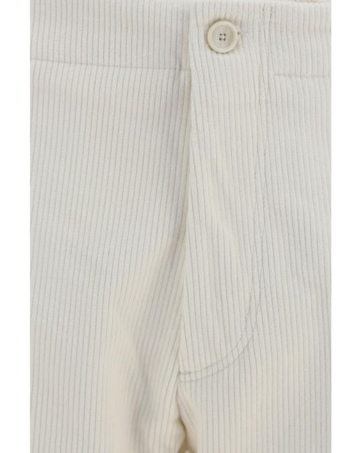 Lardini Gray Ribbed Viscose Pants for men