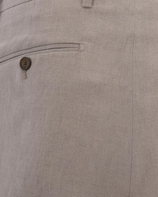 Briglia 1949 Gray Trousers Portobello Linen for men