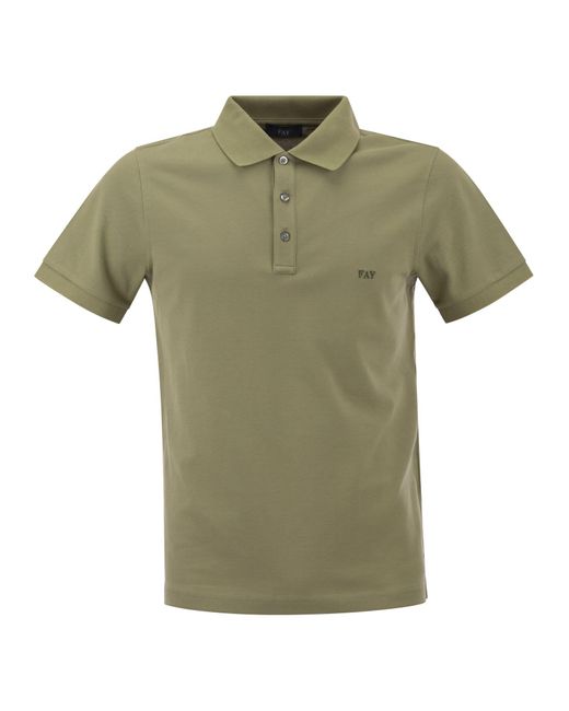 Fay Green Stretch Polo for men