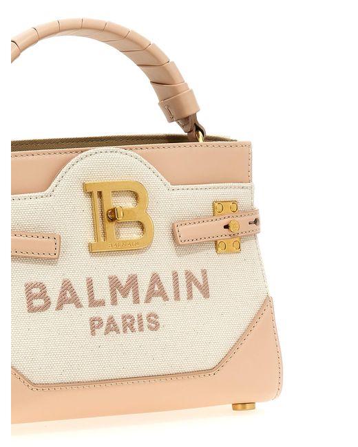 Balmain White B-buzz 22 Hand Bags