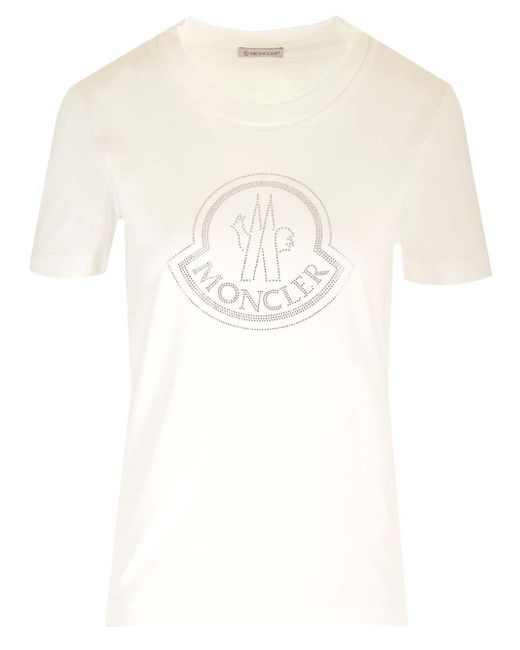 Moncler White 'Logo T-Shirt