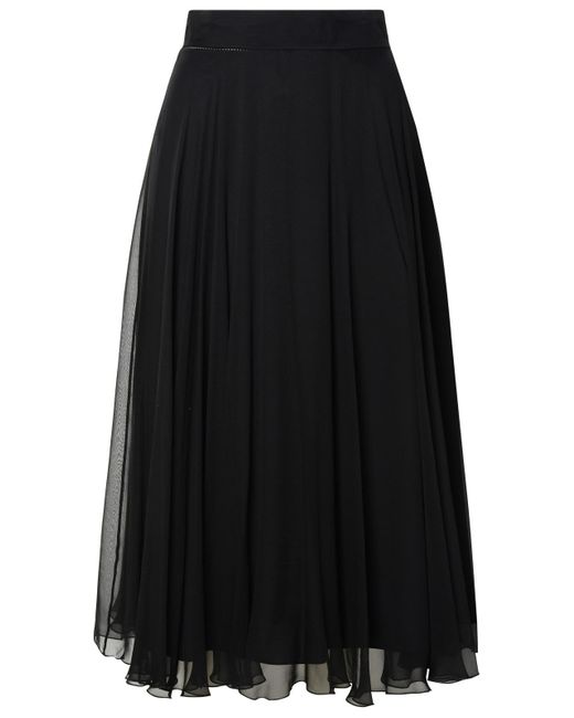 Dolce & Gabbana Black Silk Skirt