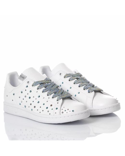 MIMANERA Adidas Stan Smith Aqua Customized in White Lyst UK
