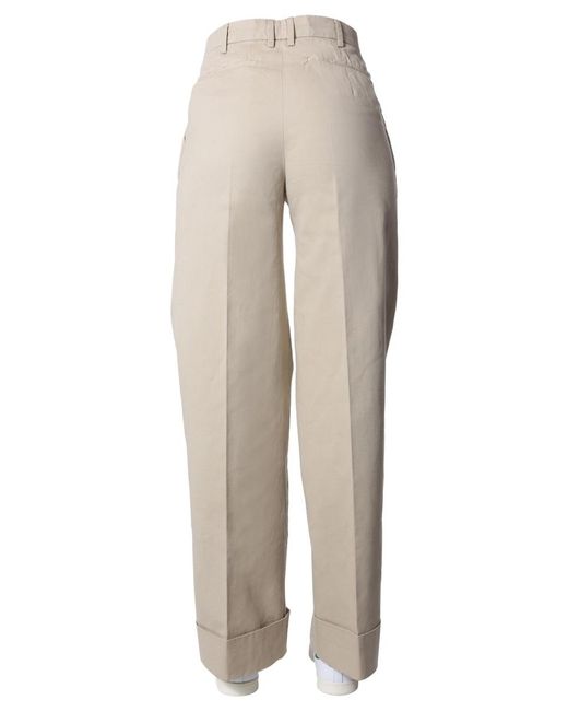 Aspesi Natural Wide Pants Cotton Trousers