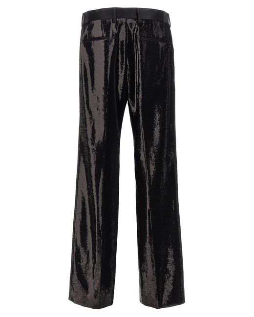 Dolce & Gabbana Black Sequin Pants for men
