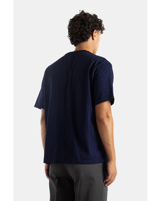 Momotaro Blue Yarn Dyed Pocket Tee T-Shirts And Polos for men