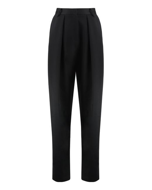 Magda Butrym Black Wool Trousers Tapered