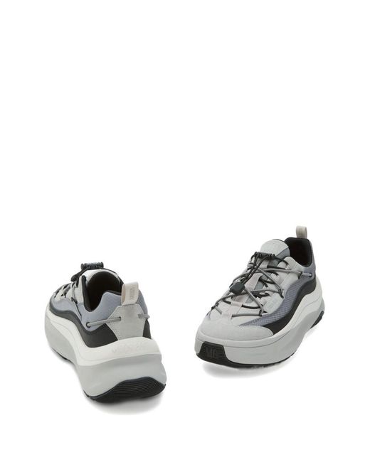 Moon Boot Gray Sneakers Moon247 Xlace Suede Cowhide Trainers for men
