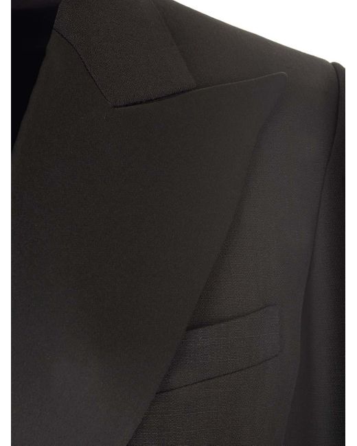 Casablancabrand Black Tuxedo Jacket With Satin Profiles for men