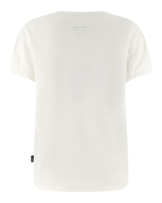 MM6 by Maison Margiela White Arc Print T-Shirt Cotton