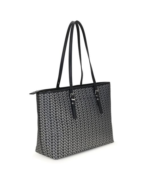 Michael Kors Gray Quinn Large Jacquard Logo Tote Bag