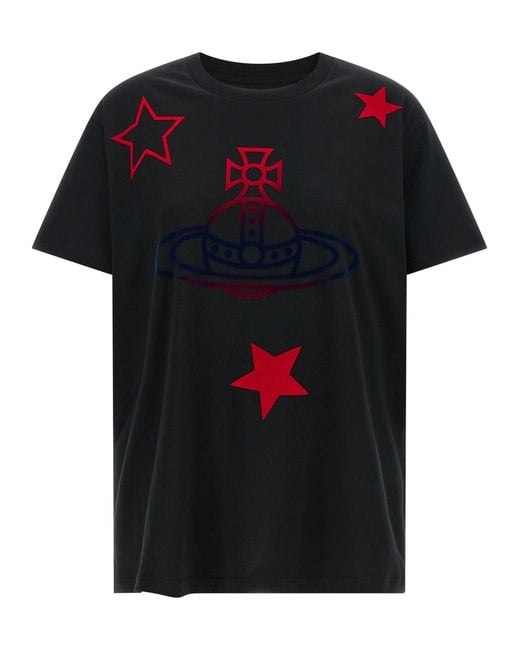 Vivienne Westwood Black 'Orb And Stars Classic' T-Shirt