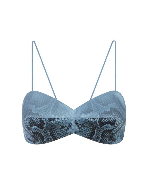Snake Python Bra Top Ermanno Scervino Bra With Python Print in Blue | Lyst
