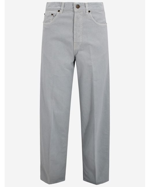 Haikure Gray Cotton And Linen Jeans