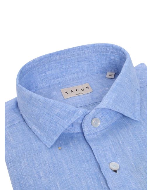 Xacus Blue Light Linen Shirt for men