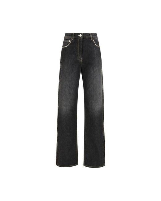 Versace Black Cotton Straight