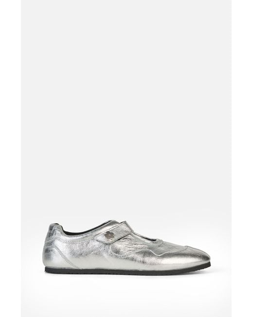 CECILIE BAHNSEN White Flat Shoes Leather