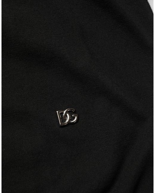 Dolce & Gabbana Black Cotton Collared Short Sleeves Polo T-Shirt Nylon for men