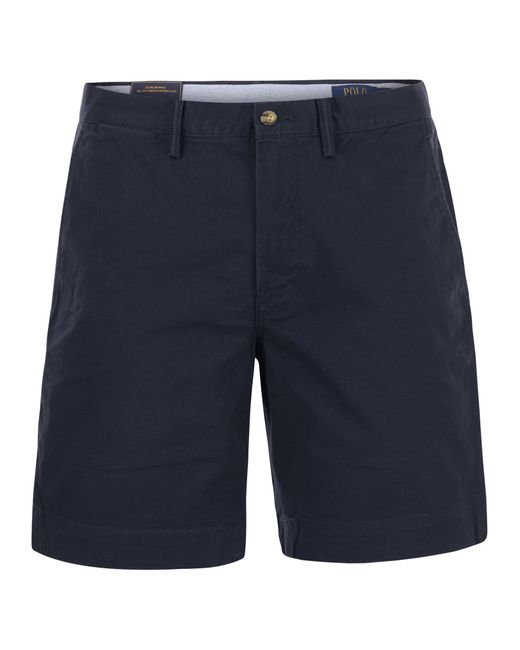 Ralph Lauren Blue Stretch Classic Fit Chino Short for men