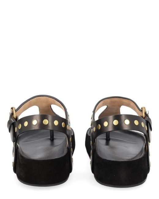 Isabel Marant Black Cow Leather Sandal