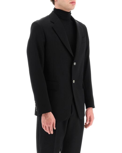 Lanvin Black Wool Single-breasted Blazer for men
