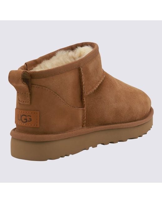 Ugg Brown Suede Ultra Mini Boots