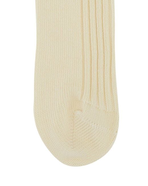 AMI White Ivory Stretch Cotton Blend Socks Set for men
