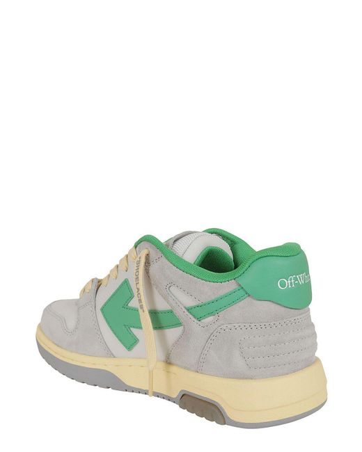 Off-White c/o Virgil Abloh Green Out Of Office Lace-Up Sneakers for men