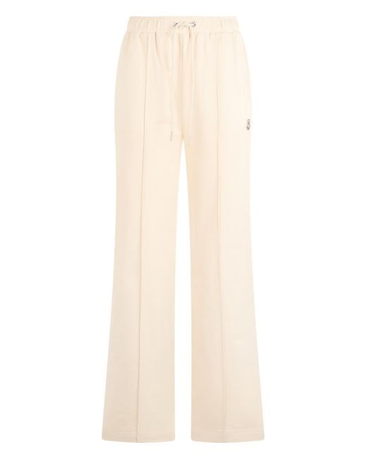 Moncler Natural Trousers Fleece Cotton Track Pants