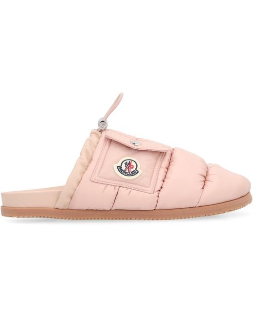 Moncler Pink Mon Pocket Mules Polyamide Slippers