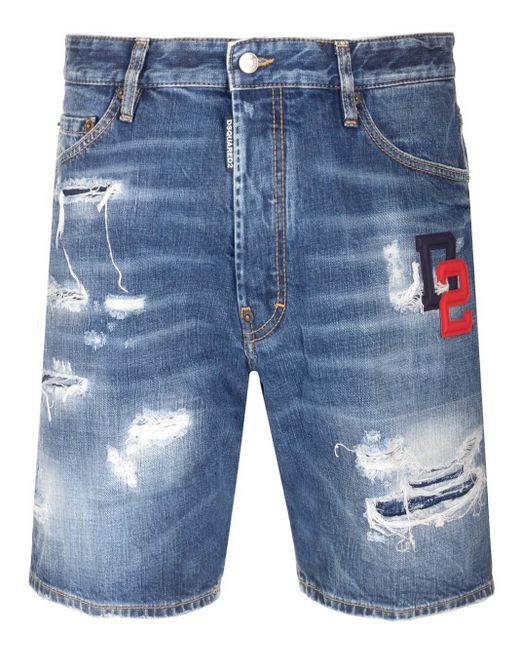 DSquared² Blue Denim Bermuda Shorts for men
