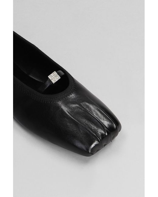 Givenchy Gray Ballet Flats In Leather