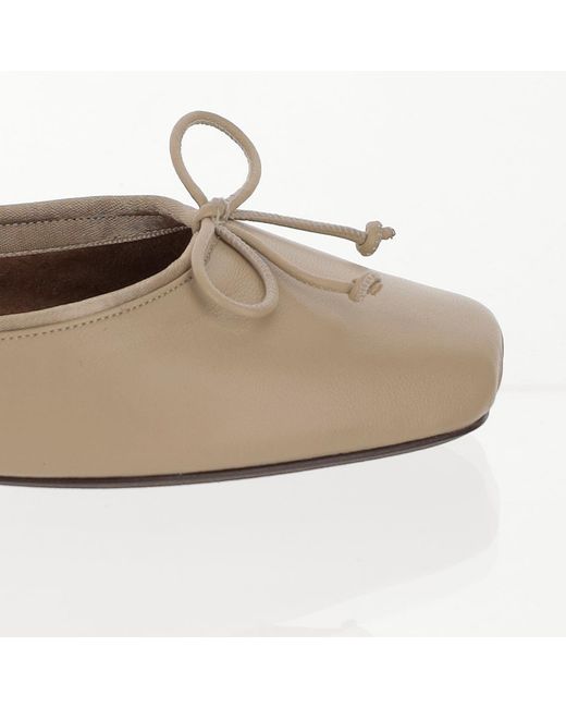 Khaite Brown Leather Ballet Flats Lambskin