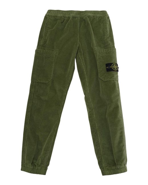 Stone Island Green Trousers for men