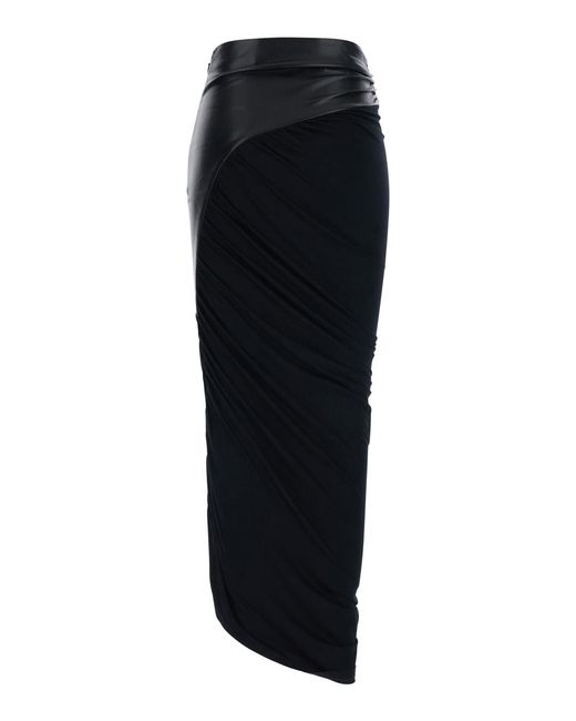 ANDAMANE Black Skirt Ursula Ecoleather Viscose